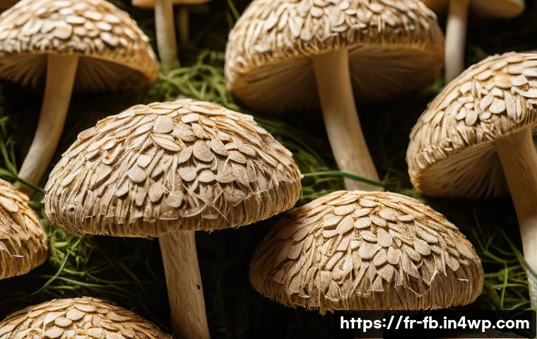 버섯 패키징 소재의 혁신 - A close-up view of sustainable packaging made from mycelium, showing a textured, lightweight, and fi...