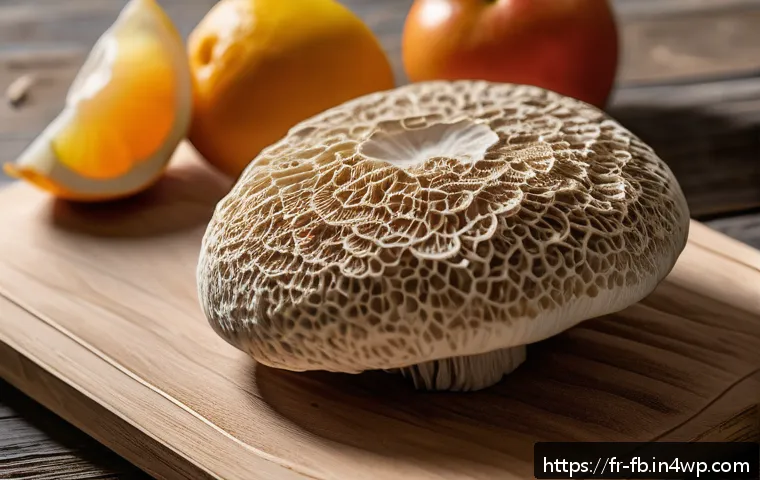 버섯 기반 소재의 고객 만족도 조사 - A close-up, hyper-realistic image of a biodegradable mushroom mycelium packaging panel with intricat...